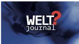 ORF-WELTjournal-Logo mit rotem Fragezeichen